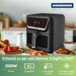 FRITEUZA CU AER CALD HEINNER CRISPPRO CHEF HAF-H8BK1700