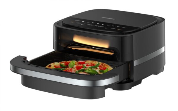 FRITEUZĂ CU AER CALD ȘI CUPTOR PIZZA 2 ÎN - HPAF-B4DC22BK