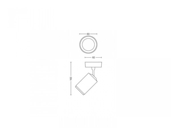 Fugato single spot white 1x5.7W 240V - 000008718696171493