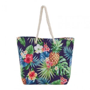 Geanta plaja Tropical Crem - HR-BCHBAG-TRPC