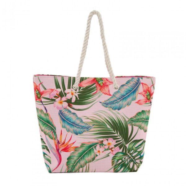 Geanta plaja Tropical Crem - HR-BCHBAG-TRPC