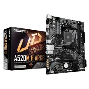 GIGABYTE A520M H ARGB. Processor manufacturer: AMD