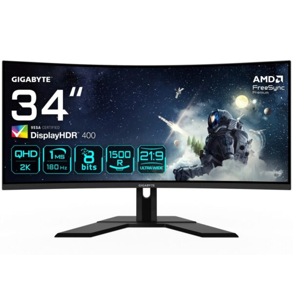 Gigabyte G34WQCP gaming monitor diagonala 34", 797.22 x 333.72 mm
