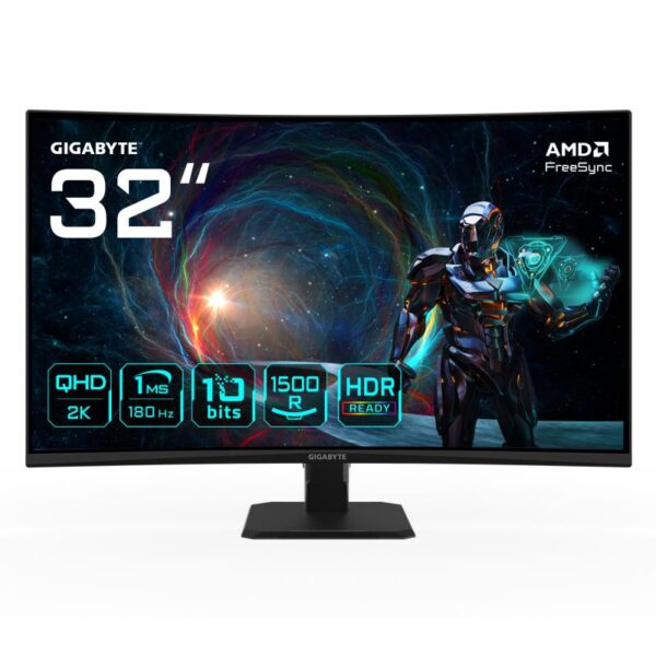 Gigabyte Monitor gaming 31.5" GS32QCA, Non-glare, Rezolutie: 2560 x 1440