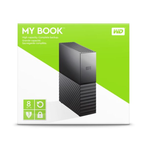 HDD extern WD My Book, 8TB, negru, USB 3.0 - WDBBGB0080HBK-EESN