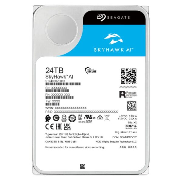 Hdd intern Seagate Surveillance SkyHawk 24TB 7200RPM SATA3 - ST24000VE002