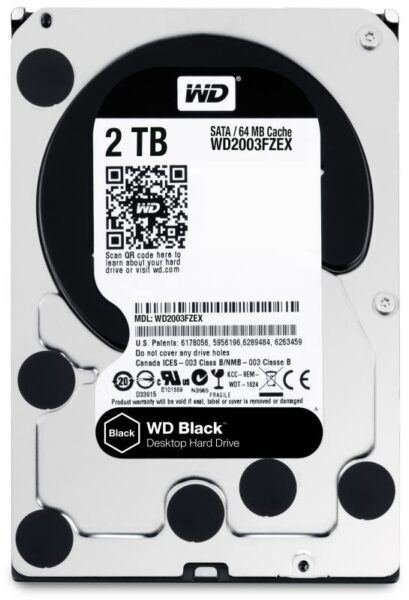 HDD WD Black, 2TB, 7200RPM, SATA III - WD2003FZEX