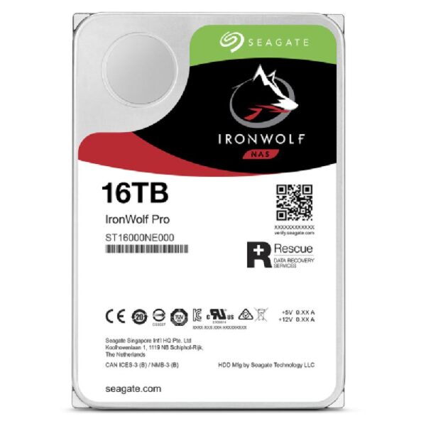 Hard disk Seagate IronWolf Pro 16TB SATA-III 7200RPM 256MB - ST16000NT001