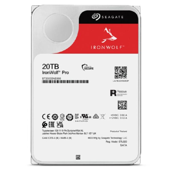 Hard disk Seagate IronWolf Pro 20TB SATA-III 7200RPM 256MB - ST20000NT001