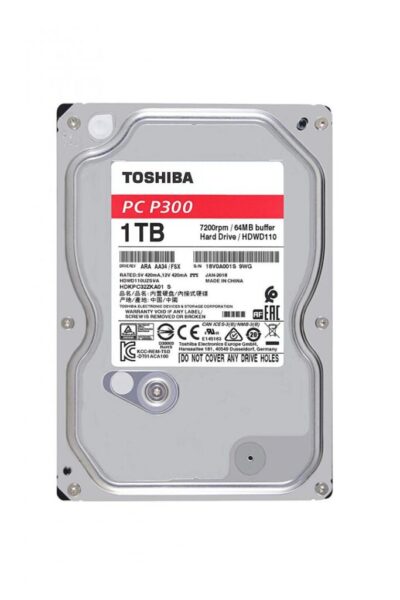 HDD Toshiba P300, 1TB, 7200RPM, SATA III - HDWD110UZSVA