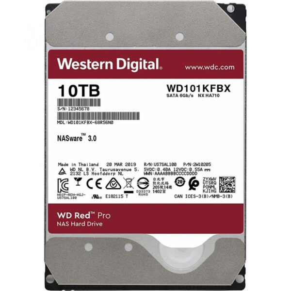 HDD WD Red PRO, 10TB, 7200RPM, SATA III - WD102KFBX