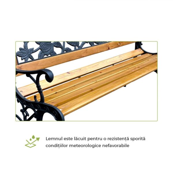 HEINNER BANCA METAL/LEMN 125*51*76CM - DBML001