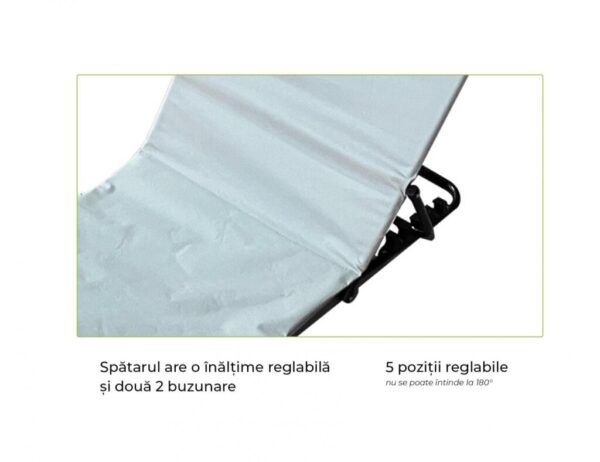 HEINNER COVOR PLAJA TIP SEZLONG-141*45*51CM, GREY - DCPP002G