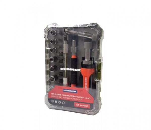 HEINNER SET 35 PIESE - SURUBELNITA CU CLICHET CU ACC - PCSS019
