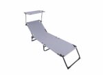 HEINNER SEZLONG CU PARASOLAR 186X55X24CM GRI - DSZP012