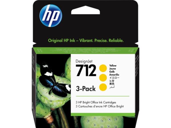 HP 3ED79A YELLOW INKJET CARTRIDGE 3-PACK, 29ML, pentru: DesignJet T210