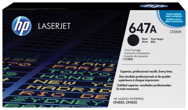 HP CE260A BLACK TONER CARTRIDGE 647A, Capacitate 8500 pagini
