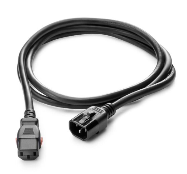 HPE C19 - C20 WW 250V 16Amp 2m Black Locking Power Cord - Q0P72A
