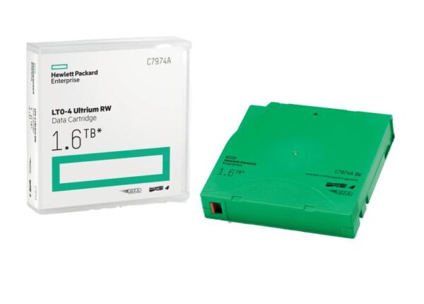 HPE LTO-4 Ultrium 1.6TB Non-custom Label Data Cartridge 20 Pack - C7974AN