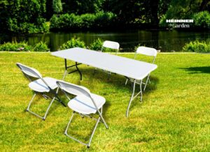 HR SET MASA CU 4 SCAUNE PLASTIC PLIABILE - DMSP001