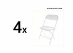 HR SET MASA CU 4 SCAUNE PLASTIC PLIABILE - DMSP001