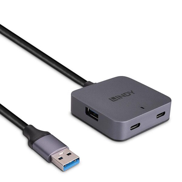 Hub Lindy 4 Porturi, interfata USB 3.2 / 3.1 Gen 1 / USB 3.0 - LY-43388