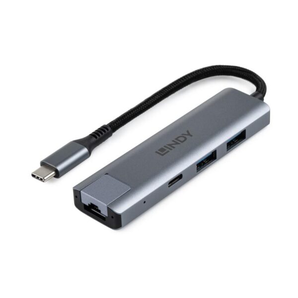 Hub Lindy USB3.2 Gigabit Ethernet, interfata USB - LY-43422