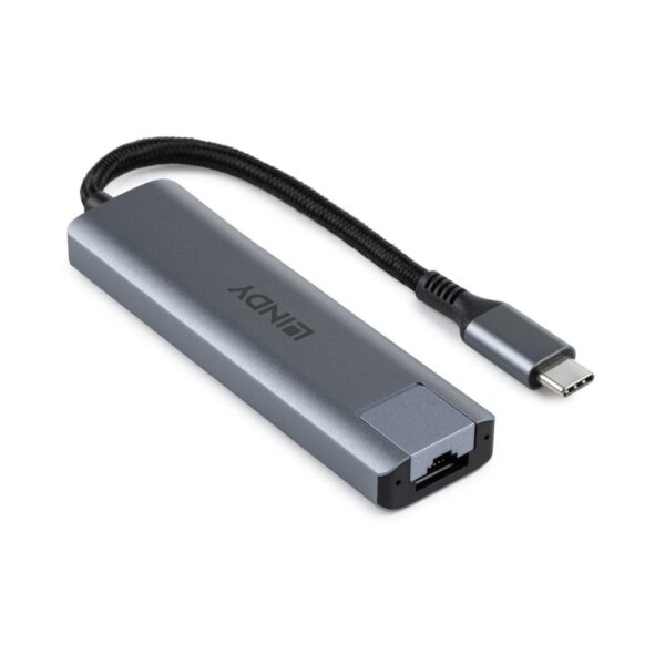 Hub Lindy USB3.2 Gigabit Ethernet, interfata USB - LY-43422