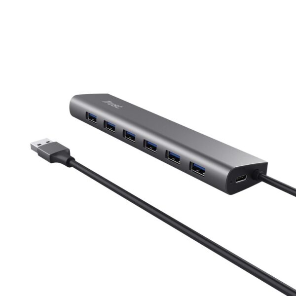 Hub Trust Halyx, 7 porturi USB 3.2 Gen 1, material aluminiu - TR-24967