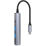 Hub USB 3.1 Tellur, 4 port: 2xUSB 2.0 + 1xUSB-C + 1xUSB 3.0, gri - TLL321051