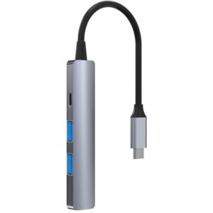 Hub USB 3.1 Tellur, 4 port: 2xUSB 2.0 + 1xUSB-C + 1xUSB 3.0, gri - TLL321051