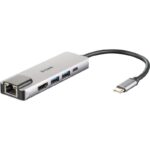 Hub USB DLINK DUB-M520, 5 porturi, gri