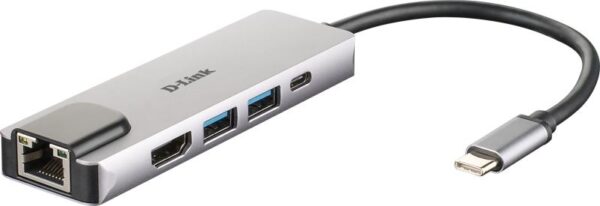 Hub USB DLINK DUB-M520, 5 porturi, gri