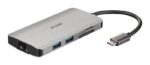 Hub USB DLINK DUB-M810, 8 porturi 3.0, gri