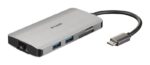 Hub USB DLINK DUB-M810, 8 porturi 3.0, gri