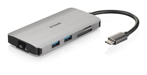 Hub USB DLINK DUB-M810, 8 porturi 3.0, gri