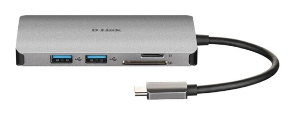 Hub USB DLINK DUB-M810, 8 porturi 3.0, gri