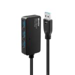 Hub USB Lindy LY-43159, 4 USB 3.0, negru