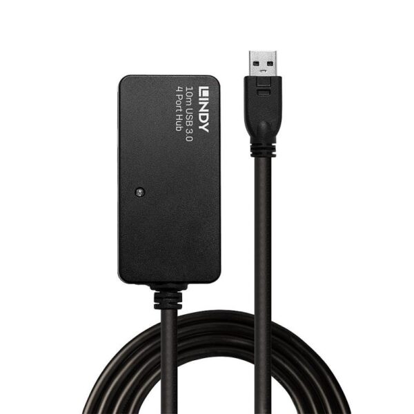 Hub USB Lindy LY-43159, 4 USB 3.0, negru