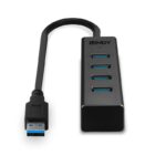 Hub USB Lindy LY-43324, 4 Port, USB 3.0, negru