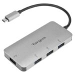 Targus Hub USB-C la 4x USB-A, rata transfer 5Gbps per port USB-A, gri - ACH226EU - imagine 5