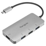 Targus Hub USB-C la 4x USB-A, rata transfer 5Gbps per port USB-A, gri - ACH226EU - imagine 6