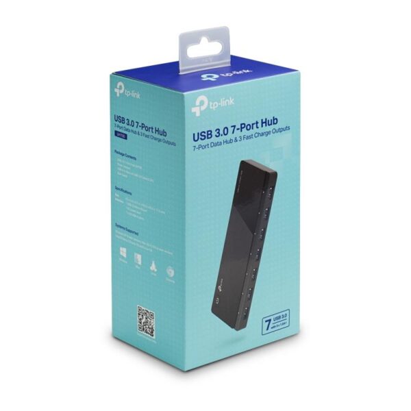 Hub USB TP-Link, UH700, 7 porturi USB 3.0, negru