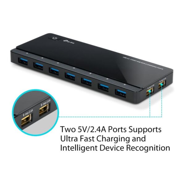 Hub USB TP-Link UH720, 7 porturi USB 3.0, negru