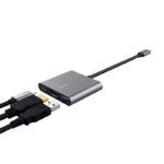 Hub USB Trust Dalyx, 3 porturi USB-C, silver - TR-23772