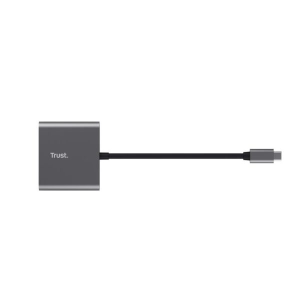 Hub USB Trust Dalyx, 3 porturi USB-C, silver - TR-23772