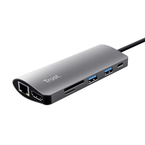 Hub USB Trust Dalyx, 7 porturi USB-C, negru - TR-23775