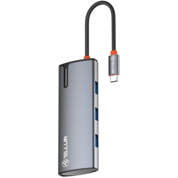 Hub USBC 3.0 Tellur, porturi 1 x HDMI, 3 x USB 3.0, 1 x USB-C - TLL321061