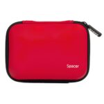 Husa Spacer pentru HDD/SSD 2.5", buzunar intern plasa, rosu - SPHD-001-RD - imagine 2