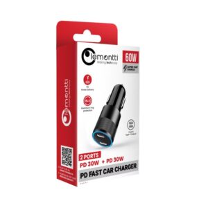 Incarcator auto Lemontti fast Charge Type-C PD, 60W, USB-C 30W - LEMIAFCPDN - imagine 2